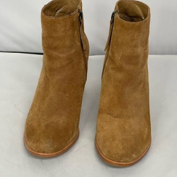 Matisse Women's Metric Faun Brown Suede Booties Color Block High Heel Zip Sz 7 M - Picture 5 of 8